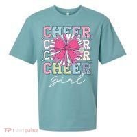 Groovy Cheer Girl Coquette Bow Cheerleading Sueded Cloud Jersey T-Shirt thumb 0