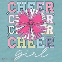Groovy Cheer Girl Coquette Bow Cheerleading Sueded Cloud Jersey T-Shirt thumb 2