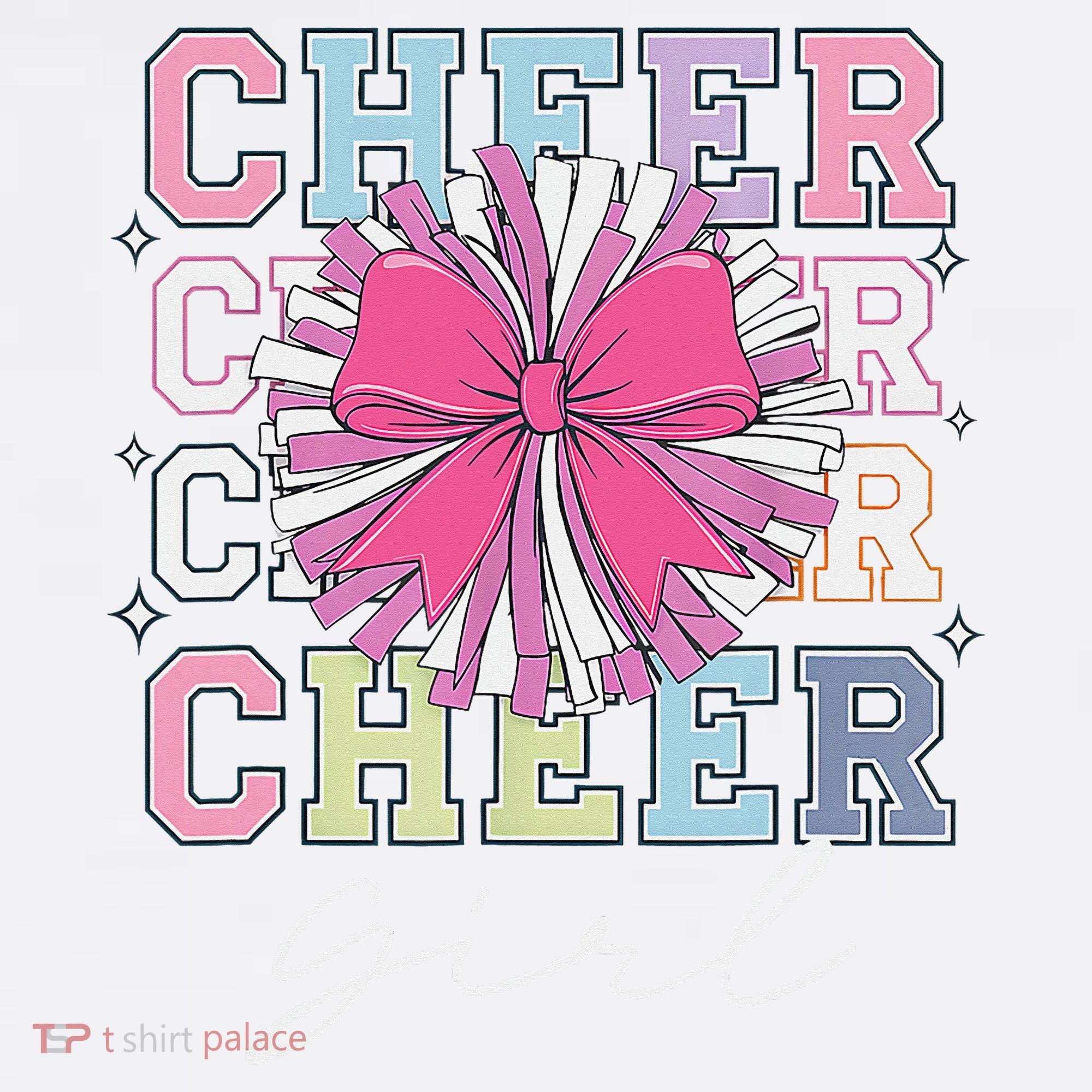 Groovy Cheer Girl Coquette Bow Cheerleading Comfort Colors Garment-Dyed Hooded Sweatshirt
