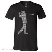 Golf Club Golfer Golfing V-Neck T-Shirt thumb 0