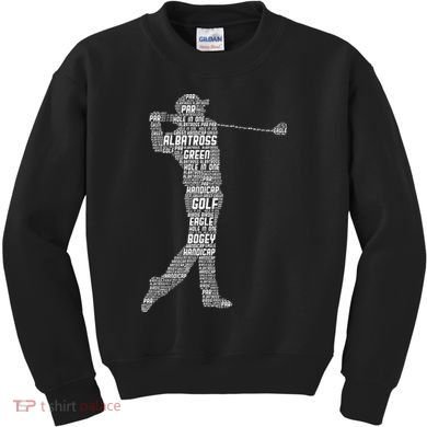Golf Club Golfer Golfing Kids Sweatshirt