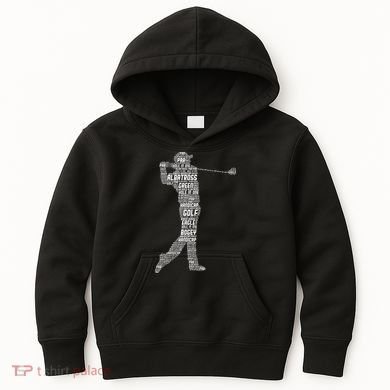 Golf Club Golfer Golfing Kids Hoodie
