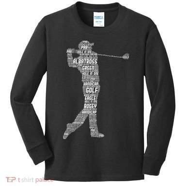 Golf Club Golfer Golfing Kids Long Sleeve Shirt