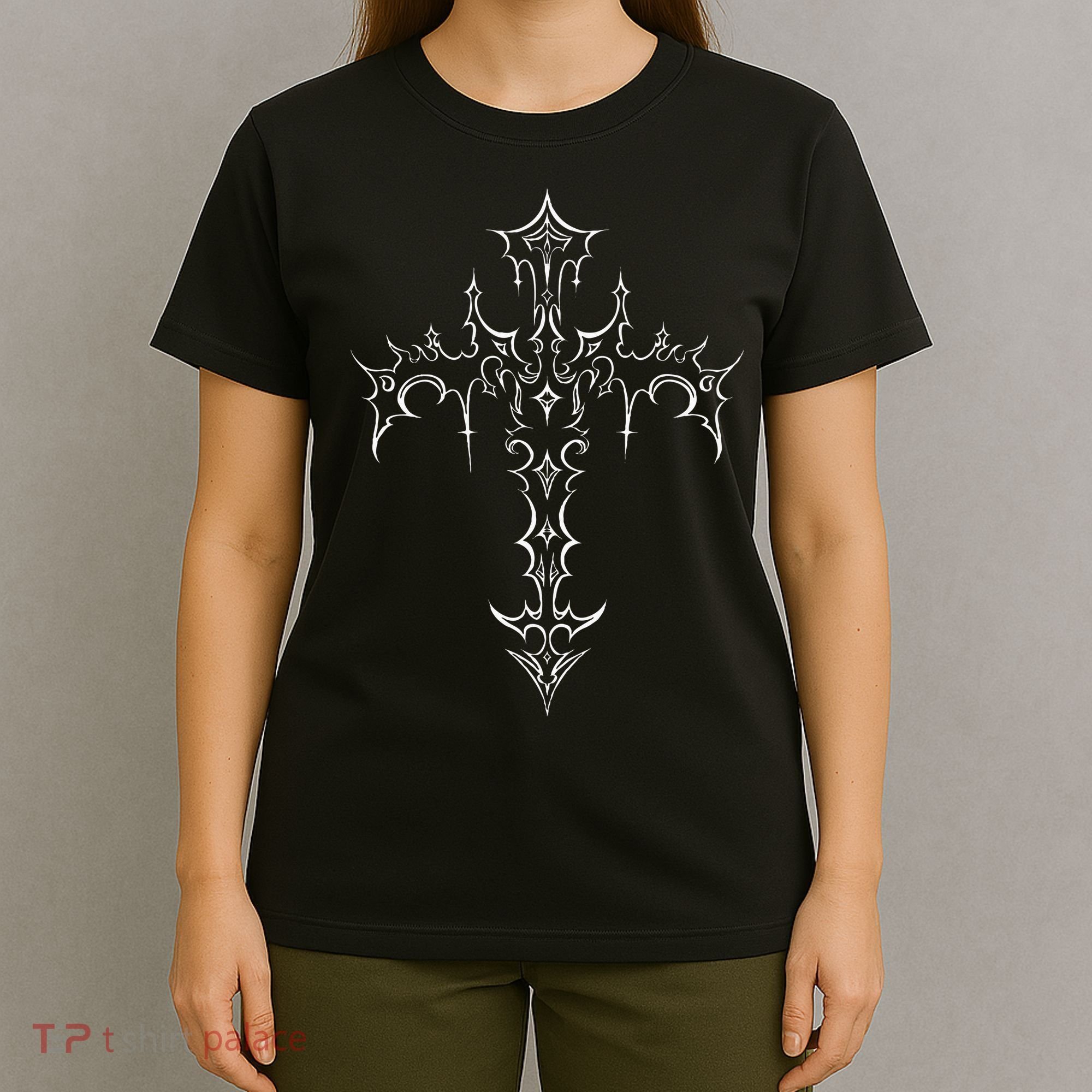 Gothic Cross Grunge Aesthetic Mall Goth T-Shirt