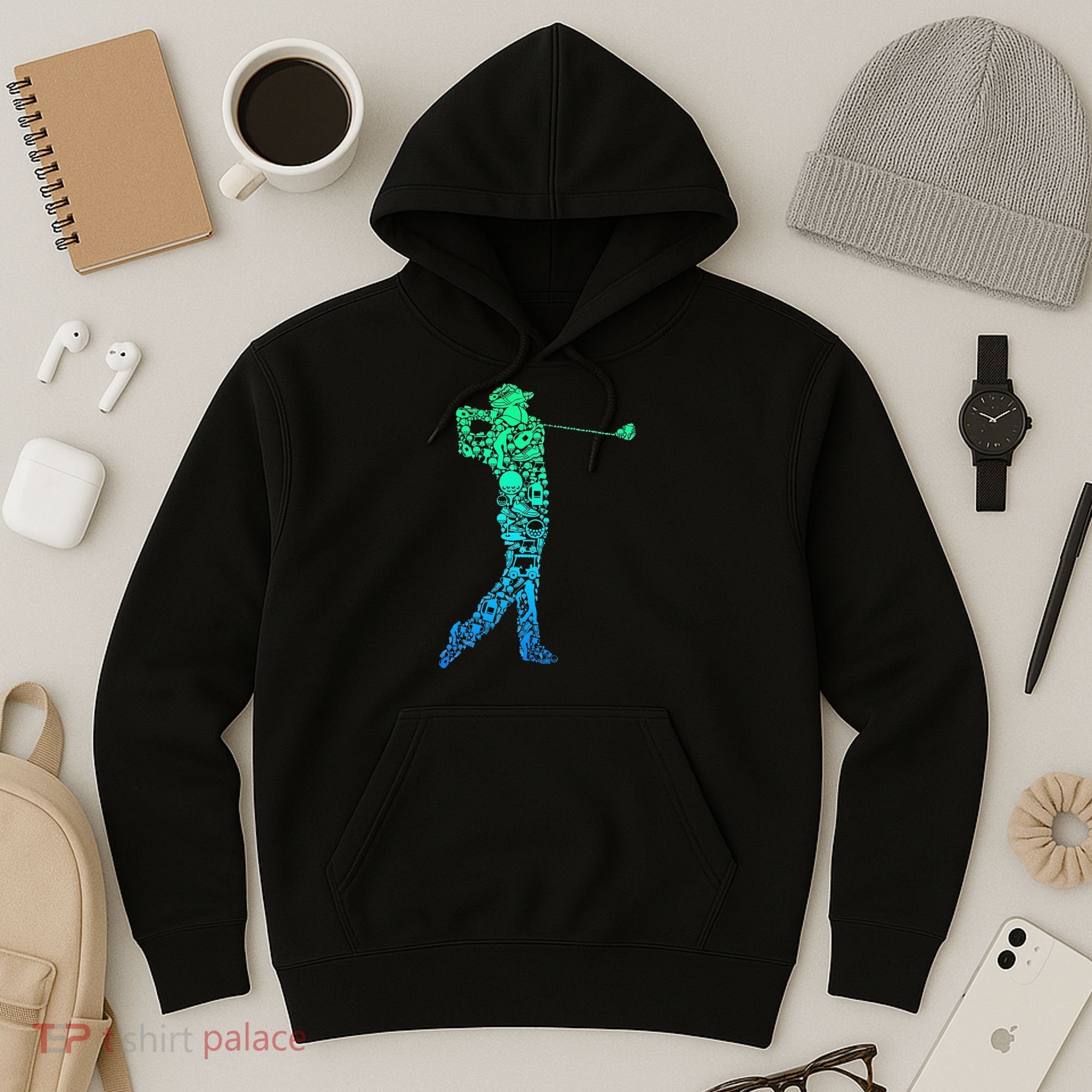 Golf Club Golfer Golfing Hoodie