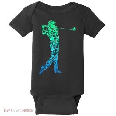 Golf Club Golfer Golfing Baby Bodysuit