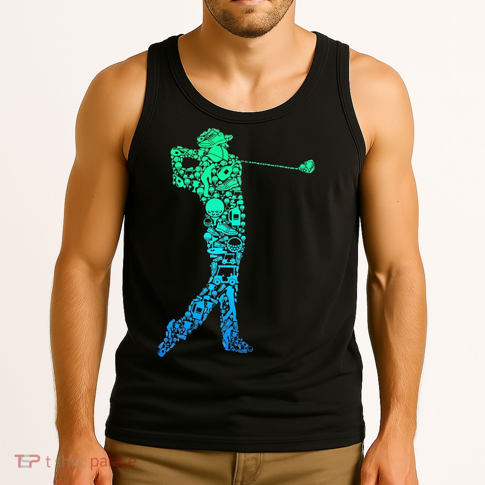 Golf Club Golfer Golfing Tank Top