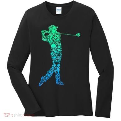 Golf Club Golfer Golfing Women's Long Sleeve Shirt
