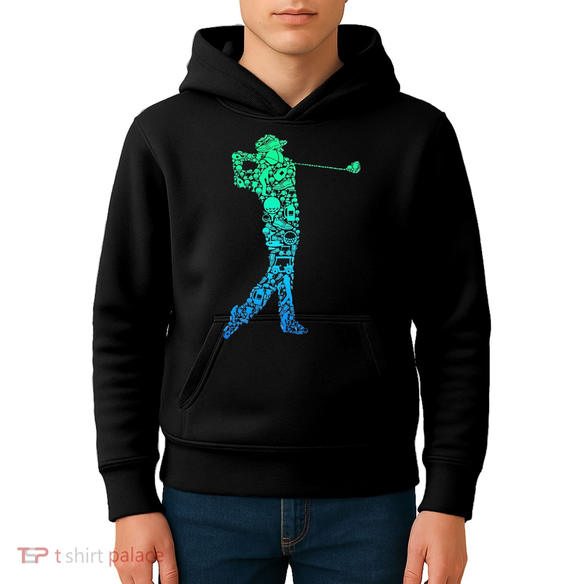 Golf Club Golfer Golfing Kids Hoodie