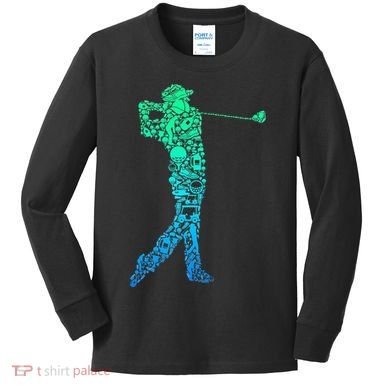 Golf Club Golfer Golfing Kids Long Sleeve Shirt
