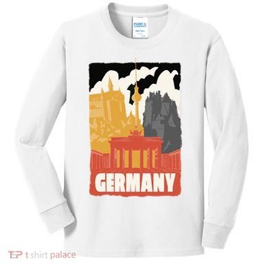 Germany Castle Kids Long Sleeve Shirt