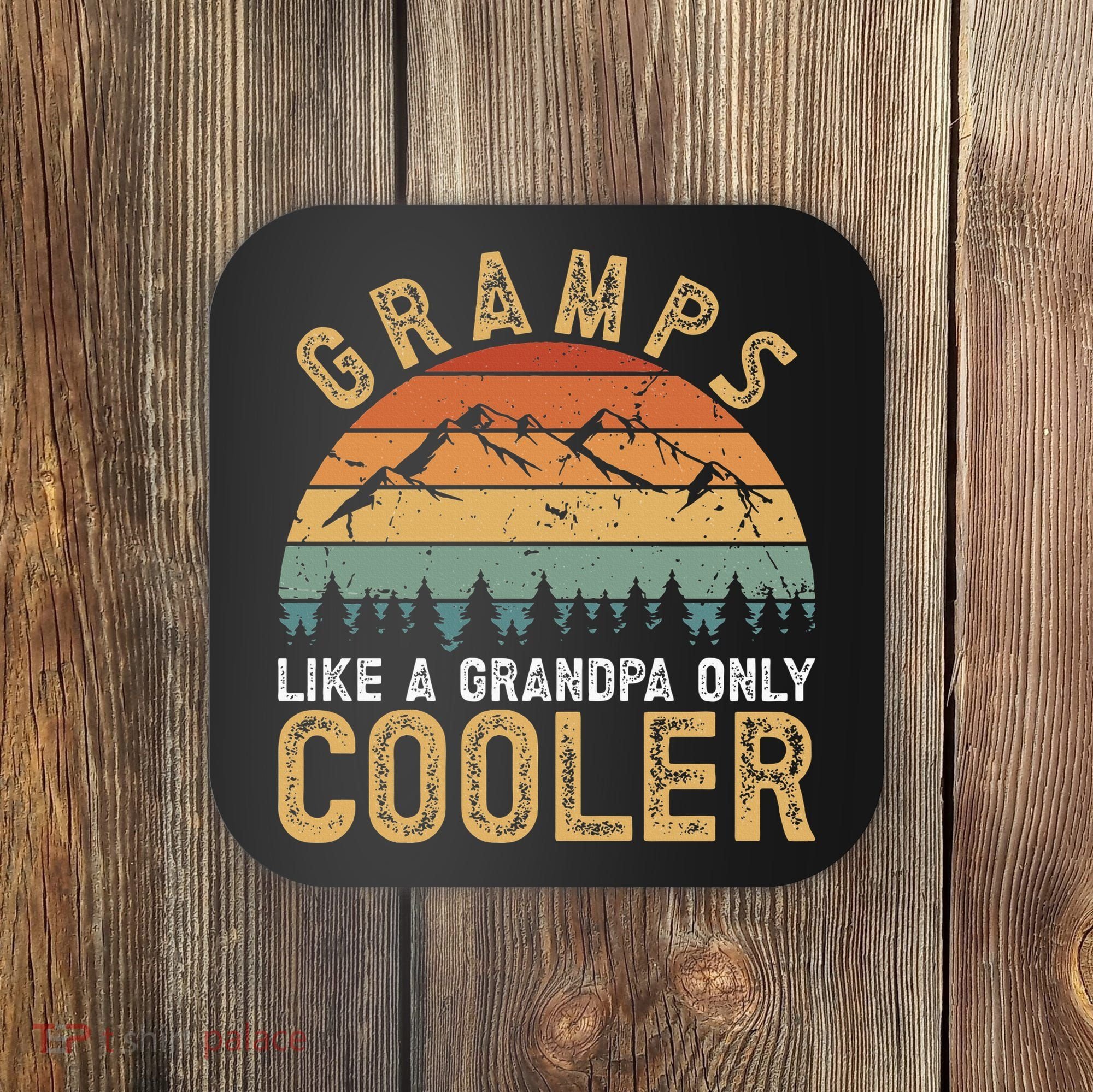 Gramps Cool Gramps Grandpa Gramps Grandfather Coaster
