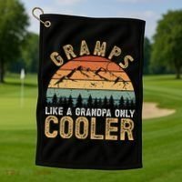 Gramps Cool Gramps Grandpa Gramps Grandfather Golf Towel thumb 1