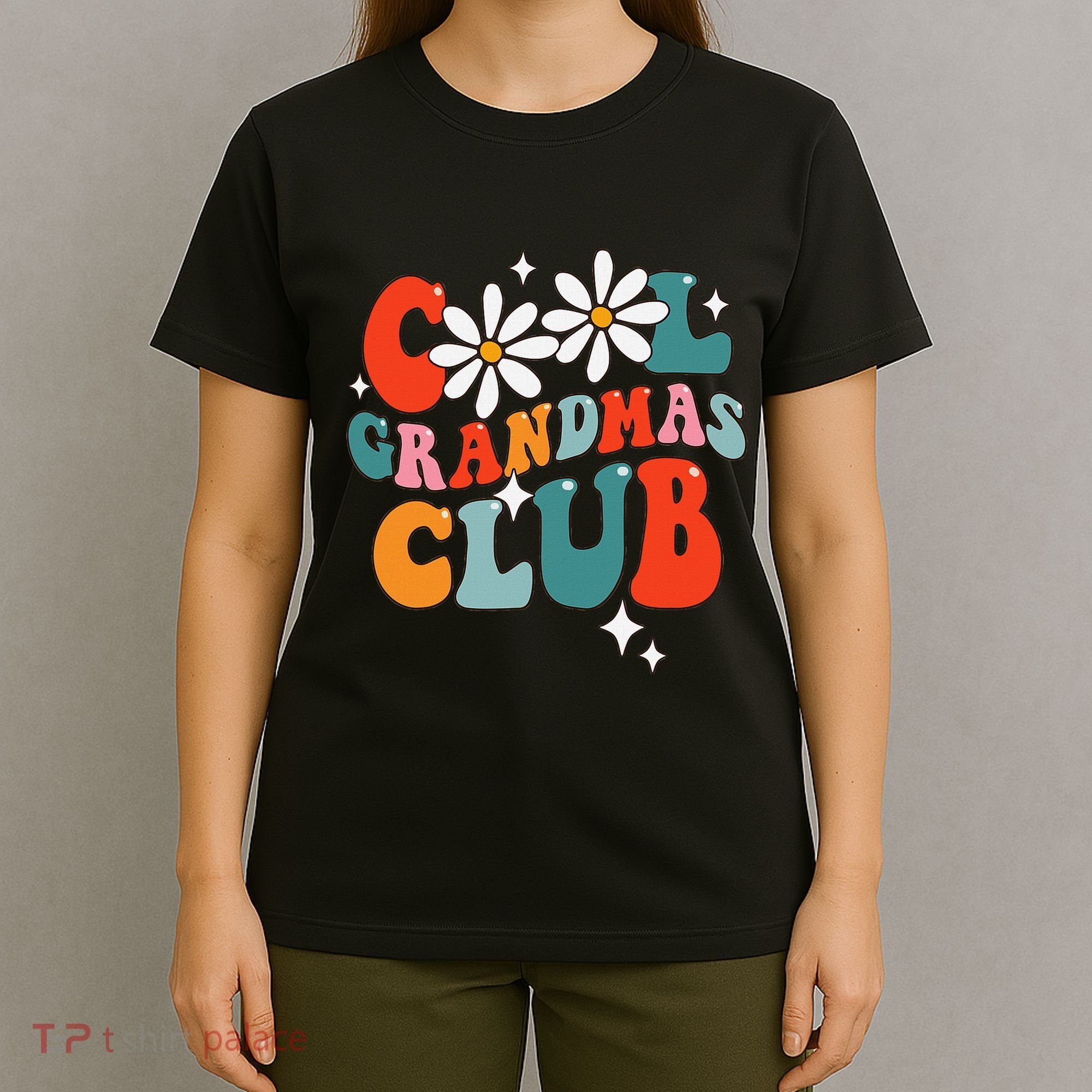 Groovy Cool Grandmas Club Funny Smile T-Shirt