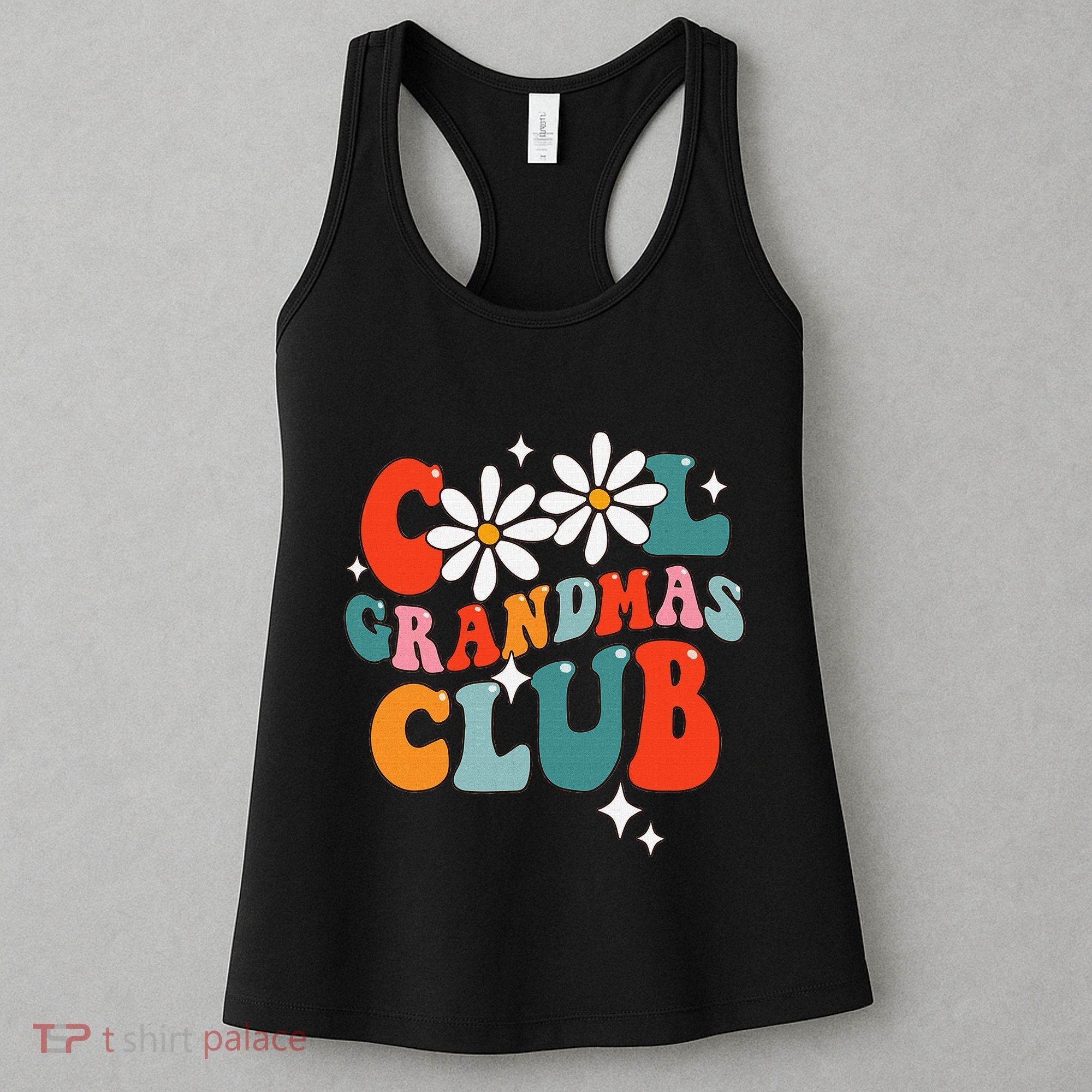 Groovy Cool Grandmas Club Funny Smile Women's Tank Top