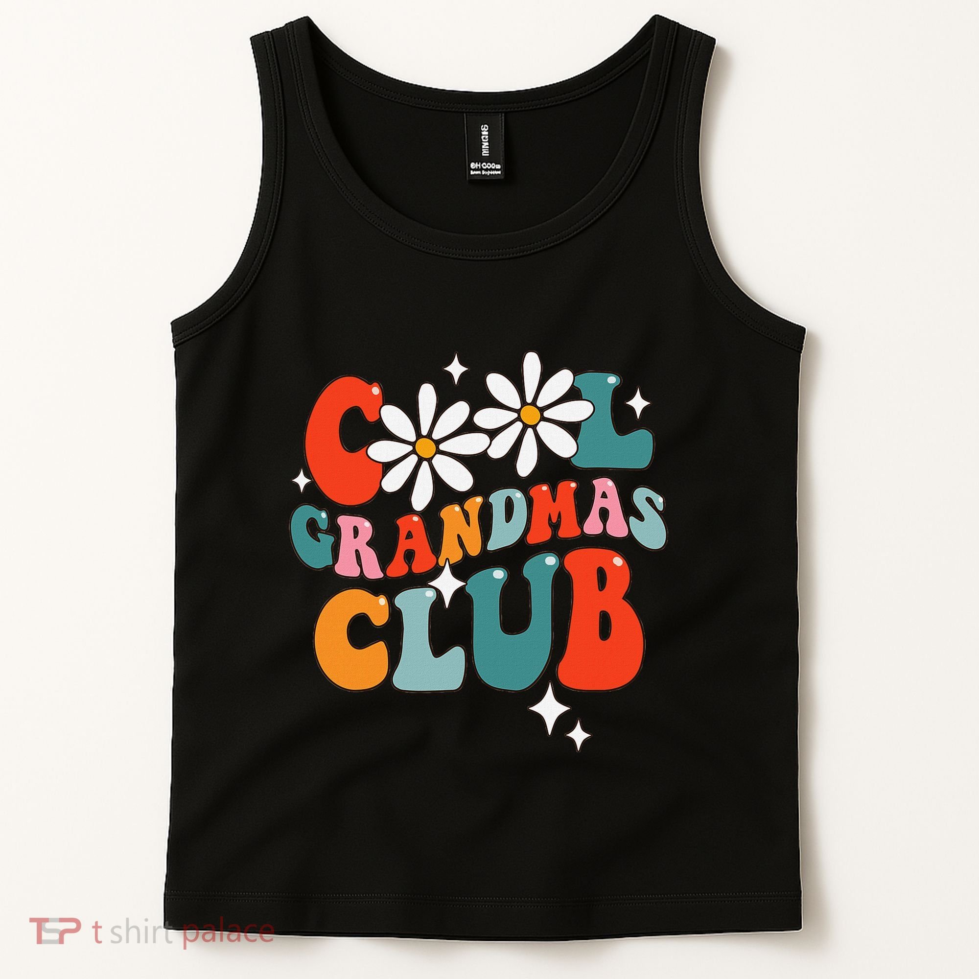Groovy Cool Grandmas Club Funny Smile Tank Top