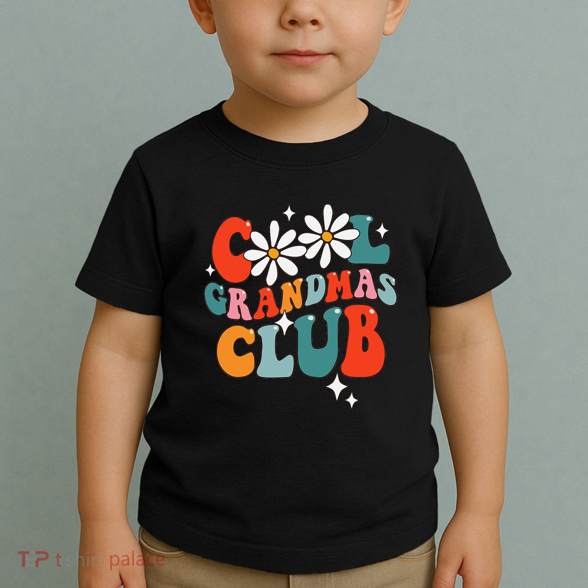 Groovy Cool Grandmas Club Funny Smile Toddler T-Shirt