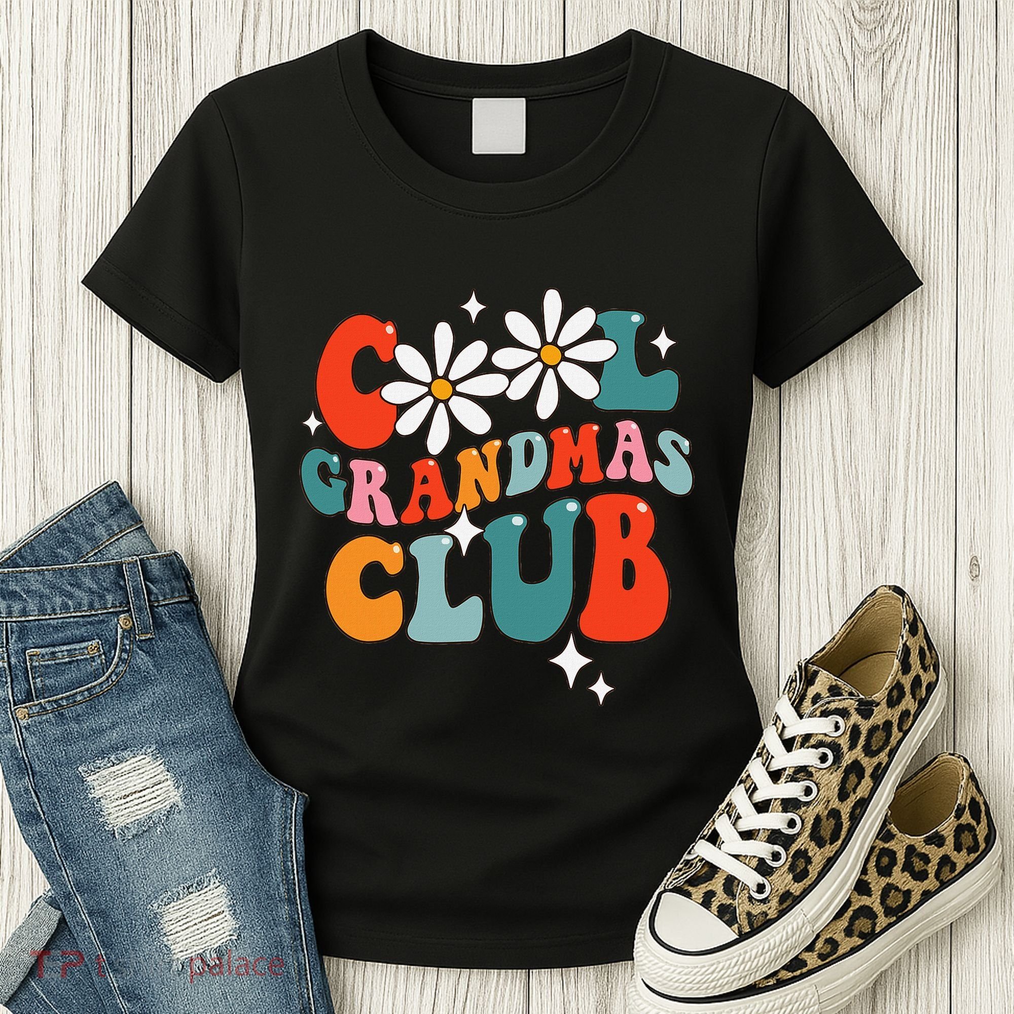 Groovy Cool Grandmas Club Funny Smile Women's T-Shirt
