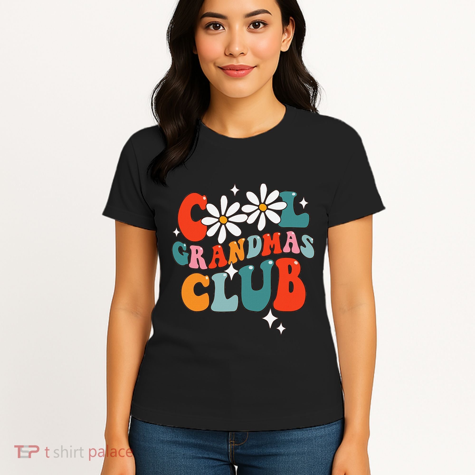 Groovy Cool Grandmas Club Funny Smile Women's T-Shirt
