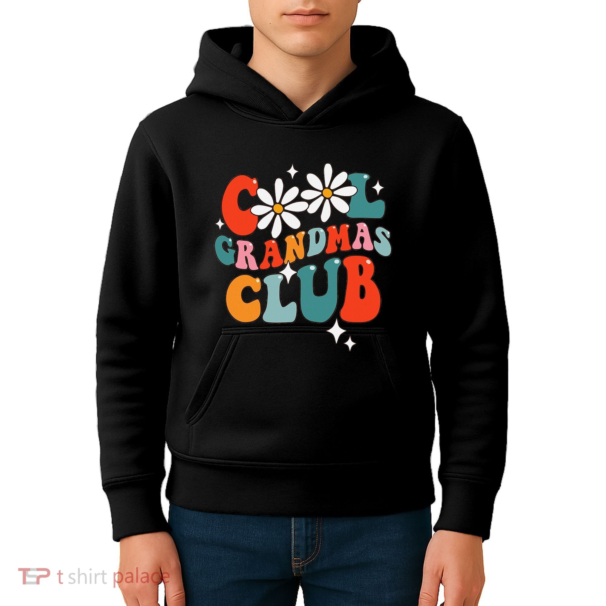Groovy Cool Grandmas Club Funny Smile Kids Hoodie