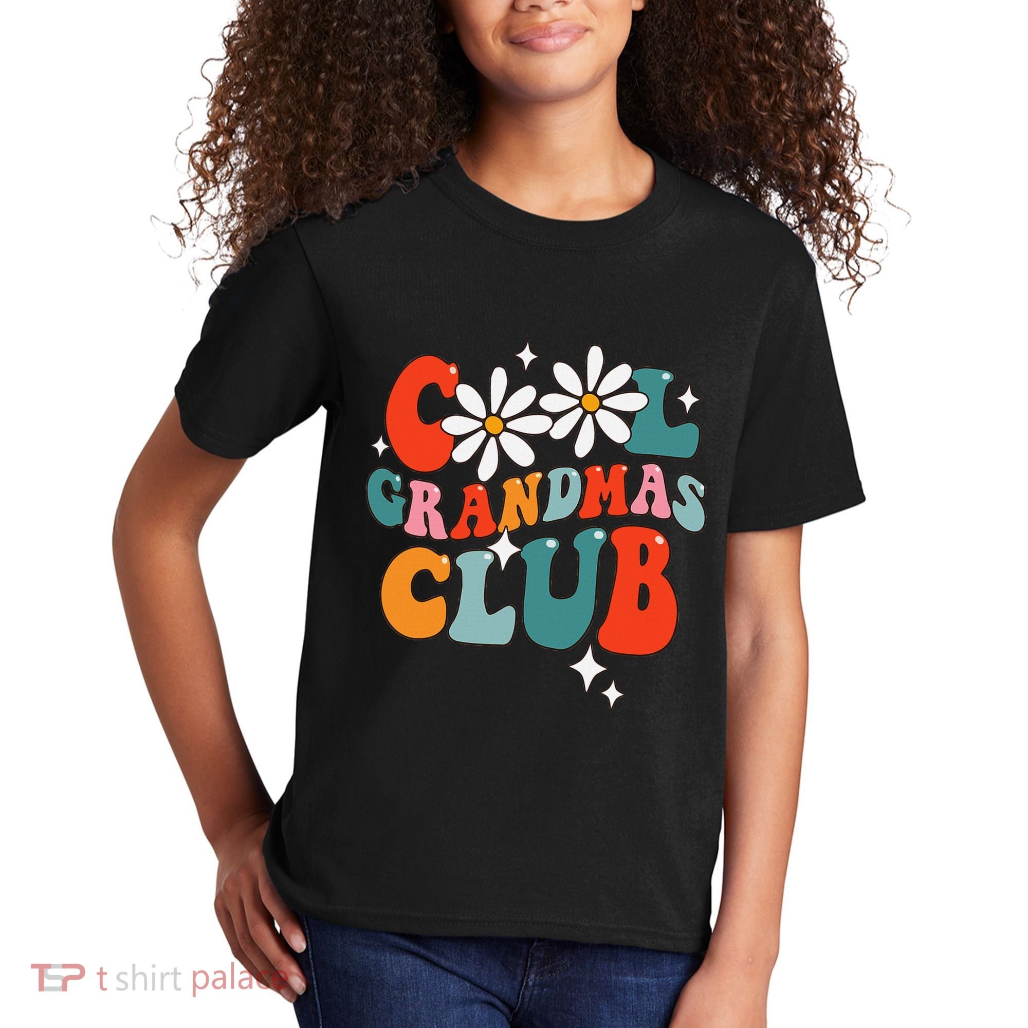 Groovy Cool Grandmas Club Funny Smile Kids T-Shirt