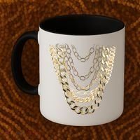 Gold Chains Hip Hop Fan And Funny Gold Lover Gift Coffee Mug thumb 2