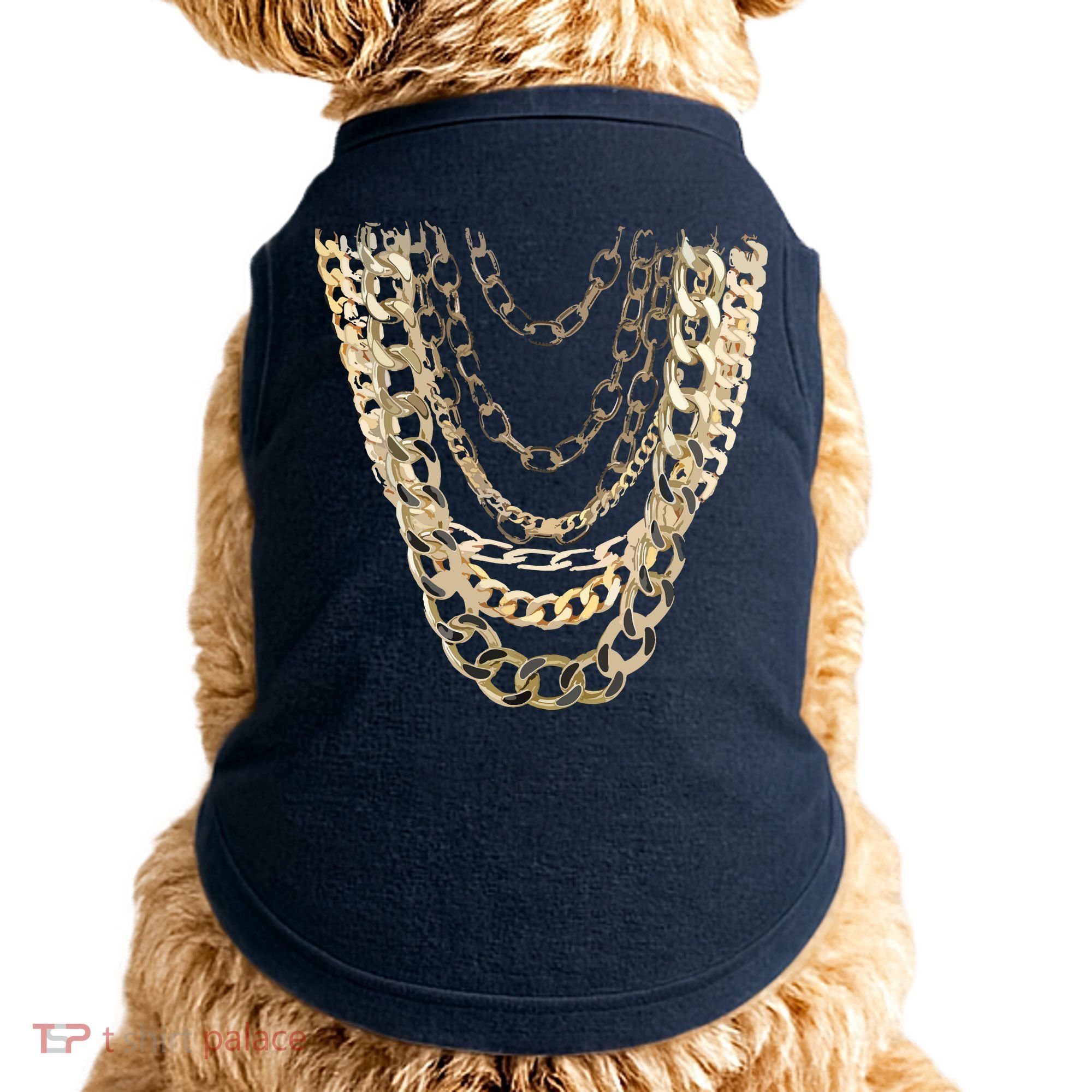 Gold Chains Hip Hop Fan And Funny Gold Lover Gift Doggie Tank