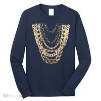 Gold Chains Hip Hop Fan And Funny Gold Lover Gift Long Sleeve Shirt thumb 0