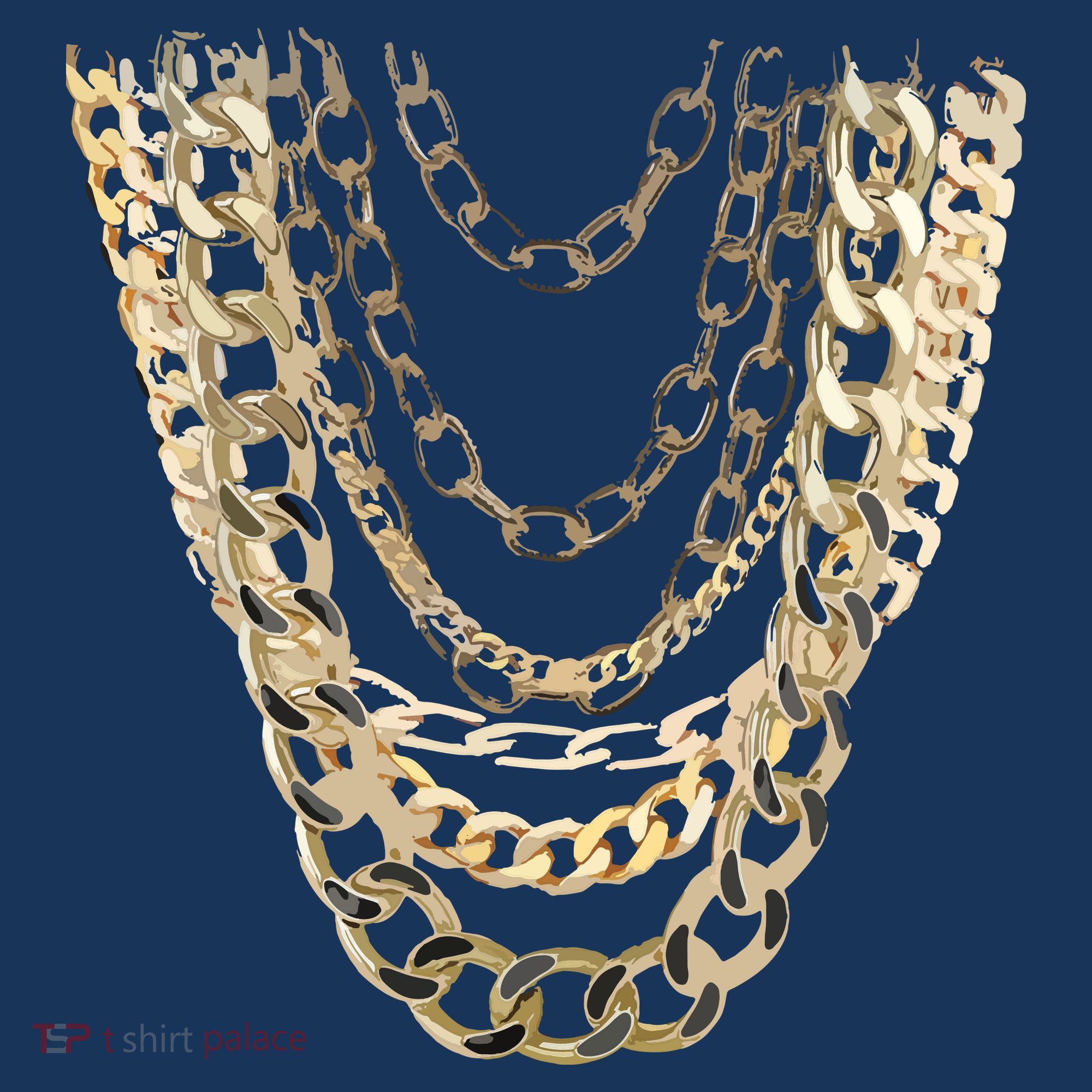 Gold Chains Hip Hop Fan And Funny Gold Lover Gift Women's Hoodie