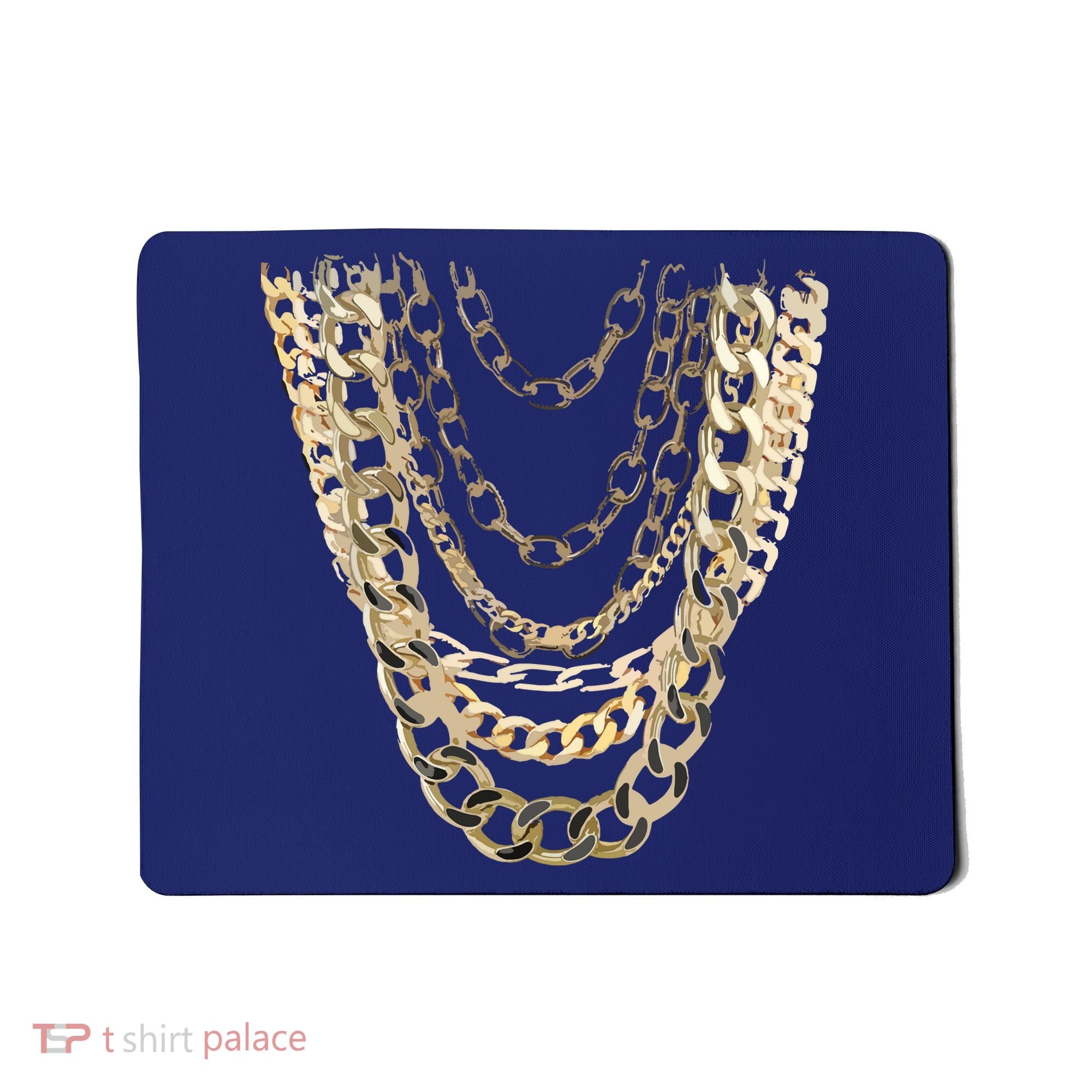 Gold Chains Hip Hop Fan And Funny Gold Lover Gift Mousepad