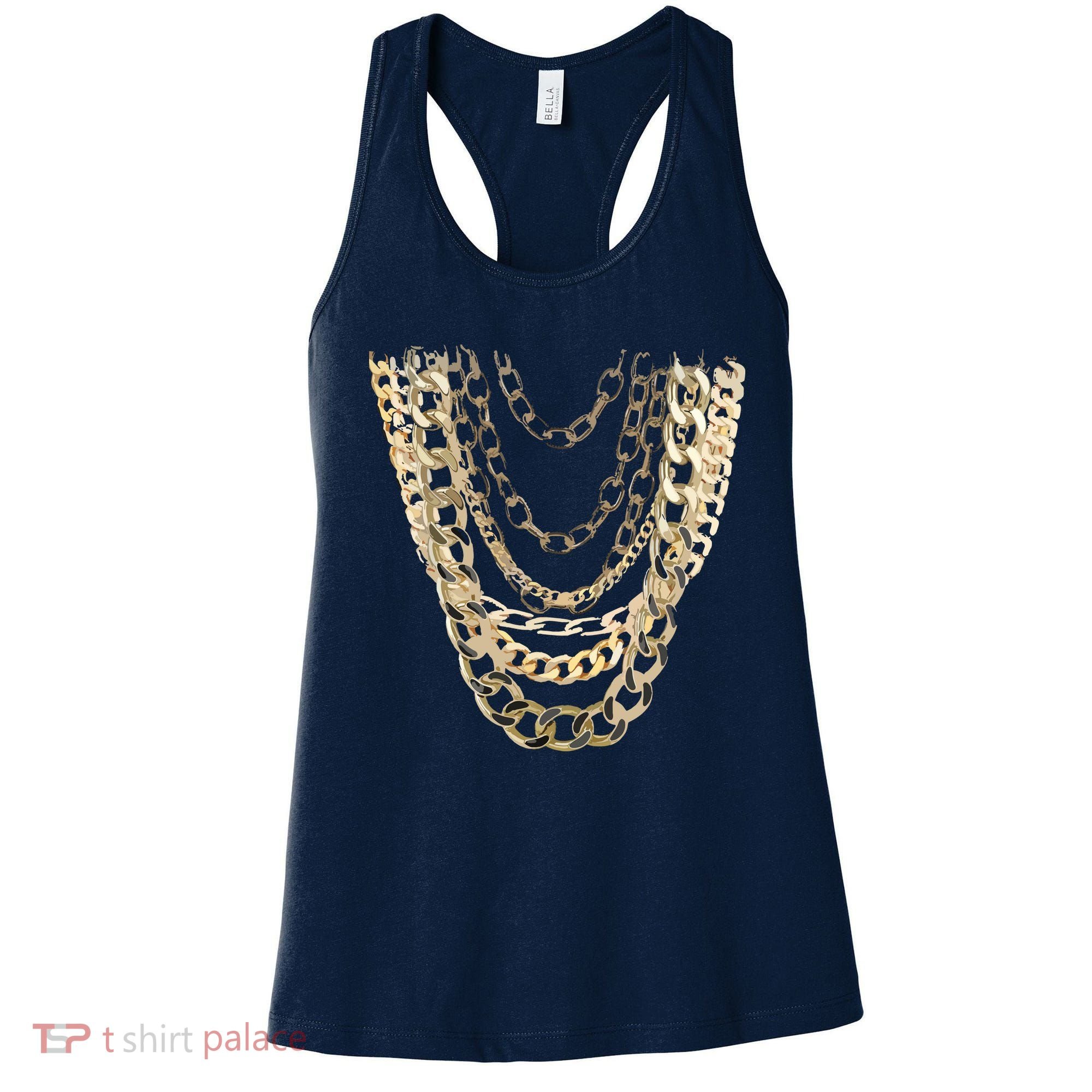 Gold Chains Hip Hop Fan And Funny Gold Lover Gift Women's Tank Top
