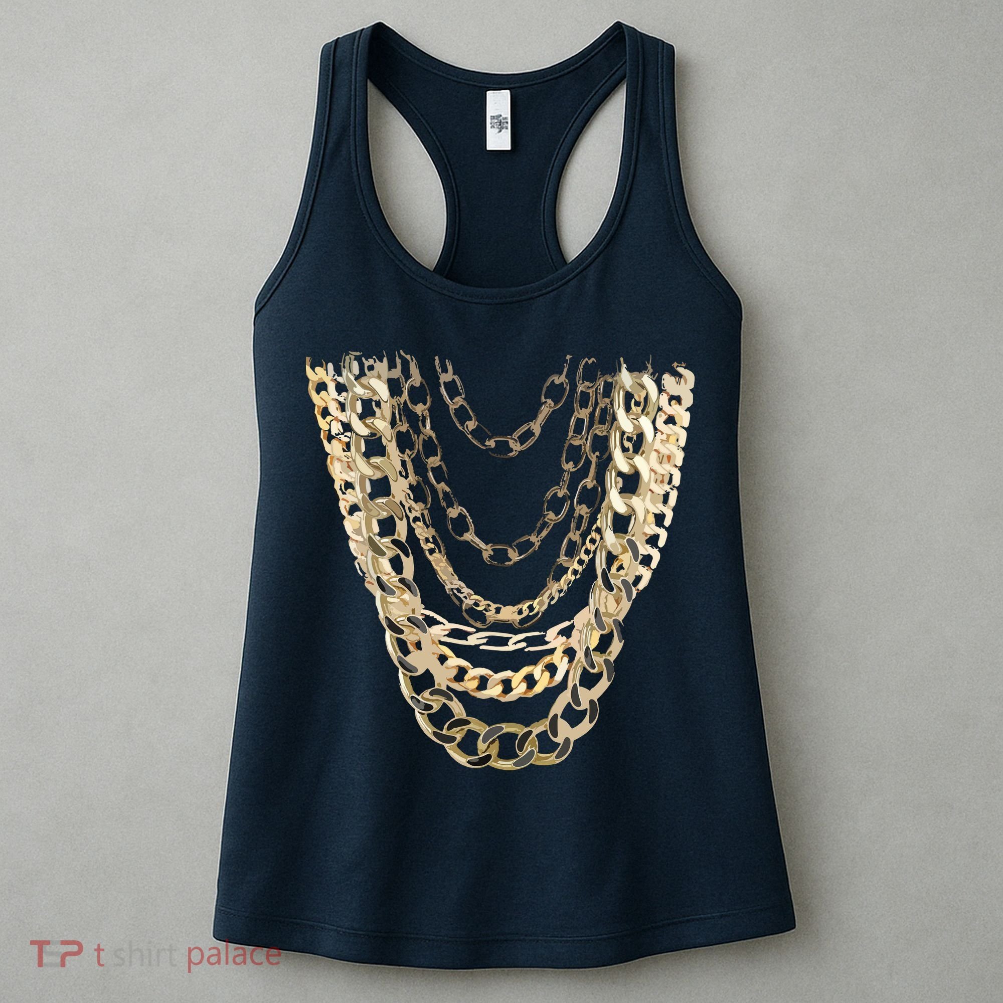 Gold Chains Hip Hop Fan And Funny Gold Lover Gift Women's Tank Top