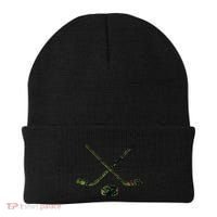 Green Camo Hockey Green Camouflage Hockey Sticks Gift Beanie thumb 0