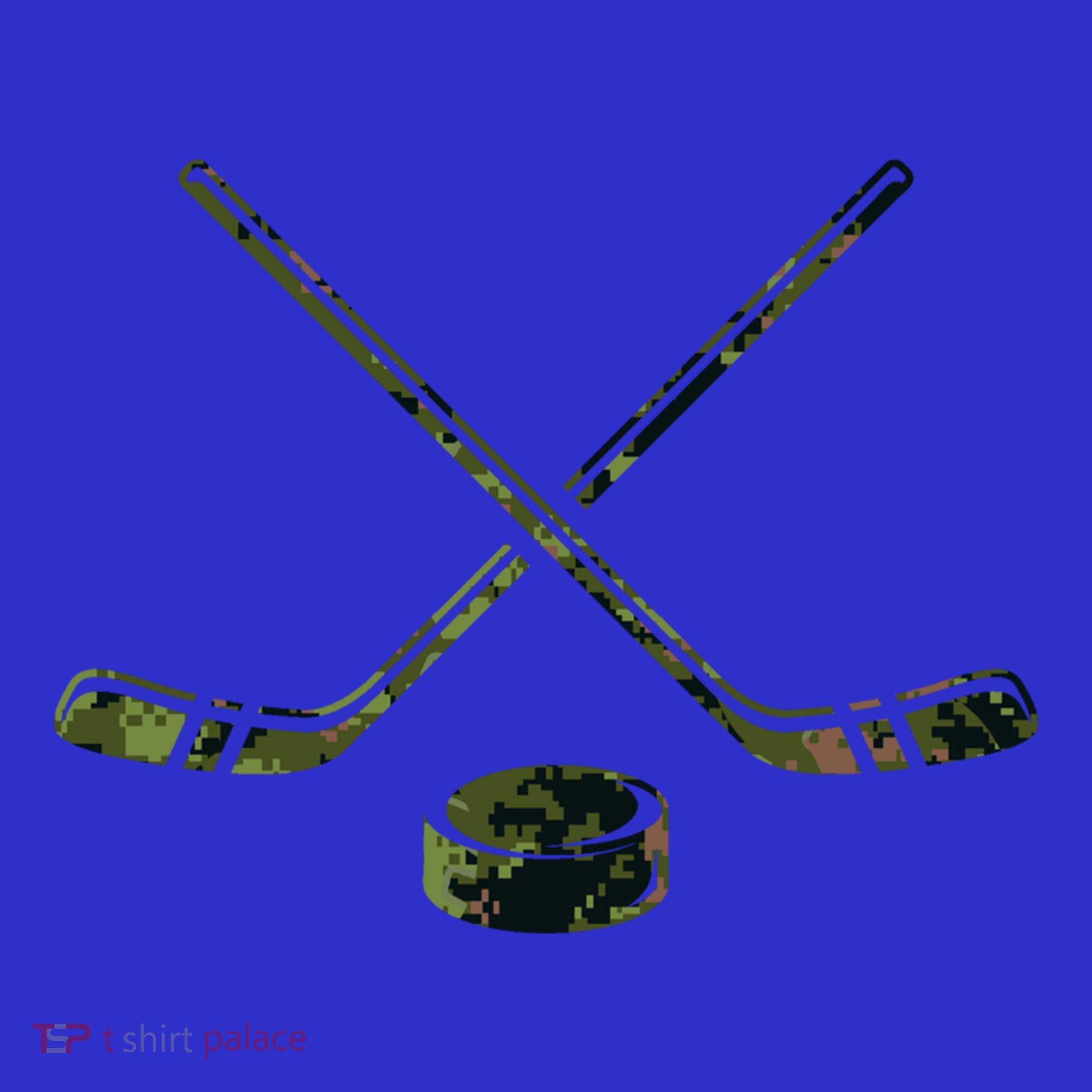 Green Camo Hockey Green Camouflage Hockey Sticks Gift Women's Tank Top