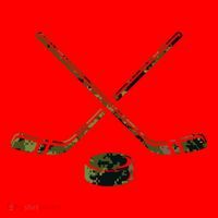 Green Camo Hockey Green Camouflage Hockey Sticks Gift Santa Hat thumb 1