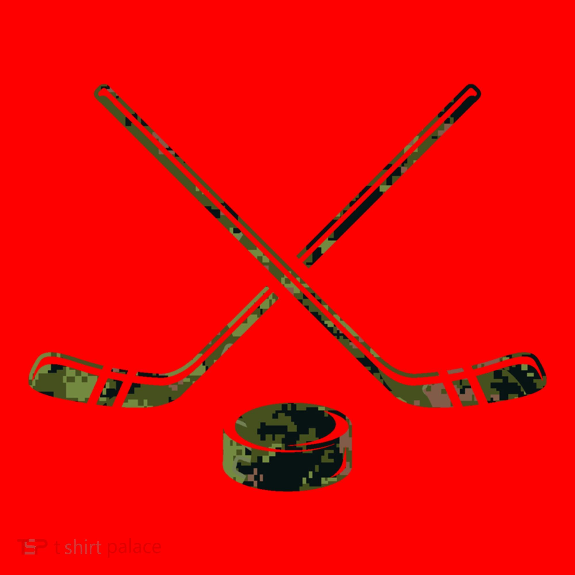 Green Camo Hockey Green Camouflage Hockey Sticks Gift Santa Hat