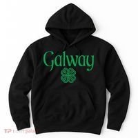 Galway Clover Hearts Irish Text Green Hoodie thumb 0