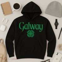 Galway Clover Hearts Irish Text Green Hoodie thumb 3