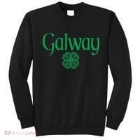 Galway Clover Hearts Irish Text Green Sweatshirt thumb 0