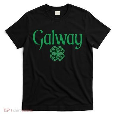 Galway Clover Hearts Irish Text Green T-Shirt
