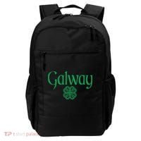 Galway Clover Hearts Irish Text Green Backpack thumb 0