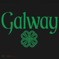 Galway Clover Hearts Irish Text Green Polo thumb 3