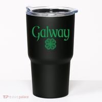 Galway Clover Hearts Irish Text Green Tumbler thumb 0