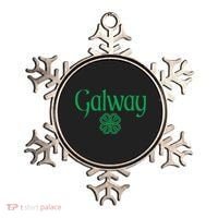 Galway Clover Hearts Irish Text Green Ornament thumb 0