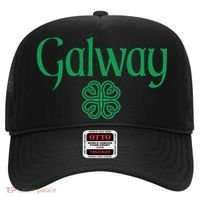 Galway Clover Hearts Irish Text Green Hat thumb 0