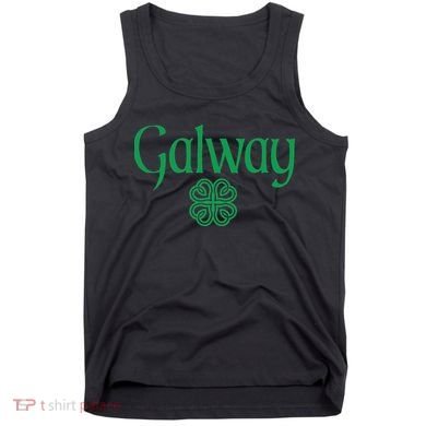 Galway Clover Hearts Irish Text Green Tank Top