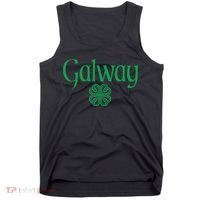 Galway Clover Hearts Irish Text Green Tank Top thumb 0