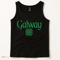 Galway Clover Hearts Irish Text Green Tank Top thumb 2