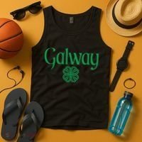 Galway Clover Hearts Irish Text Green Tank Top thumb 4