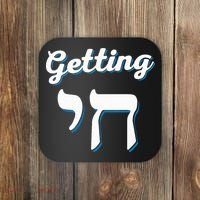 Getting Chai High Funny Jewish Hanukkah Humor  Coaster thumb 0